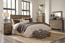 Load image into Gallery viewer, Trinell King/California King Panel Headboard with Mirrored Dresser and Chest
