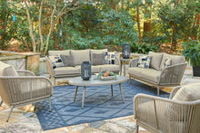 Load image into Gallery viewer, Swiss Valley Outdoor Sofa and  2 Lounge Chairs with Coffee Table and 2 End Tables
