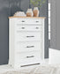 Ashbryn Queen Panel Storage Bed with Mirrored Dresser, Chest and Nightstand