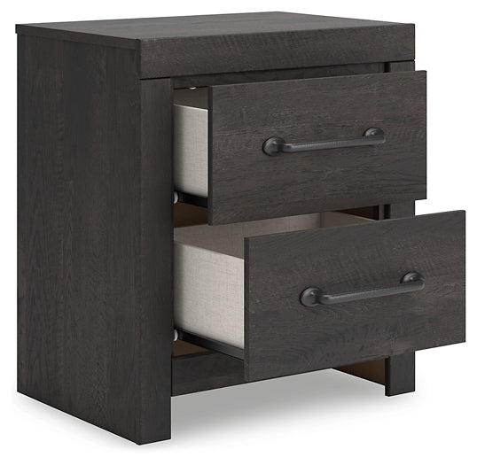 Hollivern Twin Panel Bed with Storage with Mirrored Dresser and Nightstand