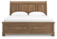 Feddinger King Storage Sleigh Bed with Mirrored Dresser and Nightstand