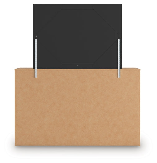 Aleaport Full Panel Bed with Mirrored Dresser and Nightstand