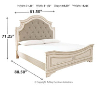 Load image into Gallery viewer, Realyn  Upholstered Panel Bed With Dresser
