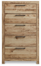 Load image into Gallery viewer, Hyanna Queen Panel Bed with Storage with Mirrored Dresser and Chest

